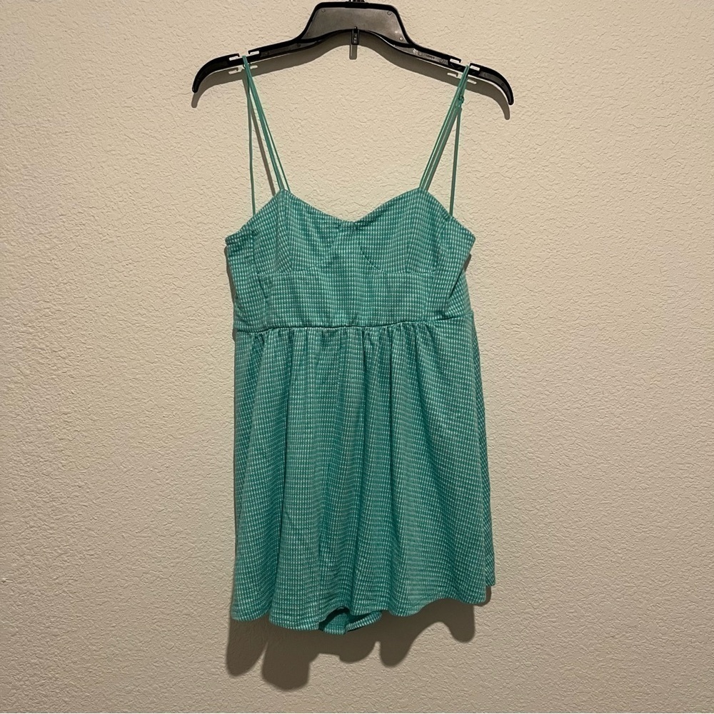Urban Outfitters Gingham Spaghetti Strap Romper Retro Size Medium